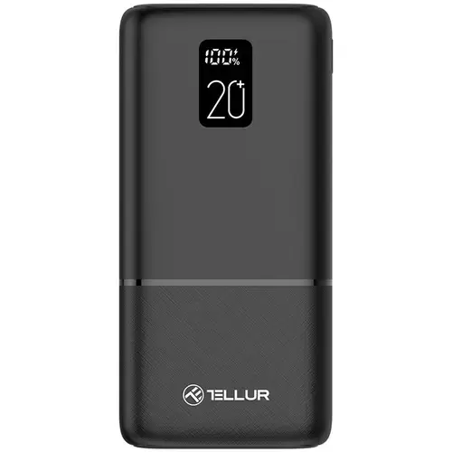 Baterie externa Tellur Boost Pro PD202, 20000mAh, 2xQC3.0 22.5W + PD 20W, LCD display (Negru)