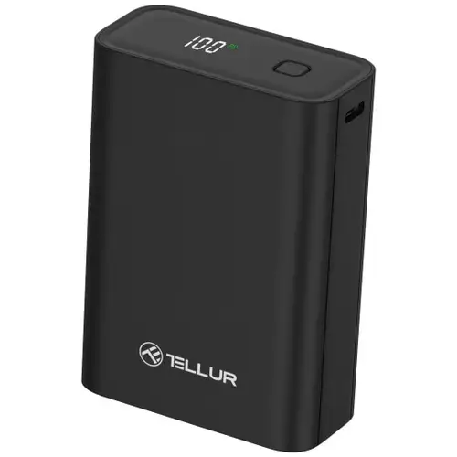 Baterie externa Tellur Compact Pro PD702 20000mAh QC3.0 22.5W + PD20W, LCD display, negru