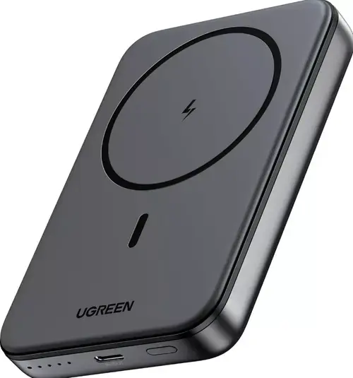 Baterie externa Ugreen Magnetic 10.000 mAh, Wireless, PD 20W, USB-C (Negru)