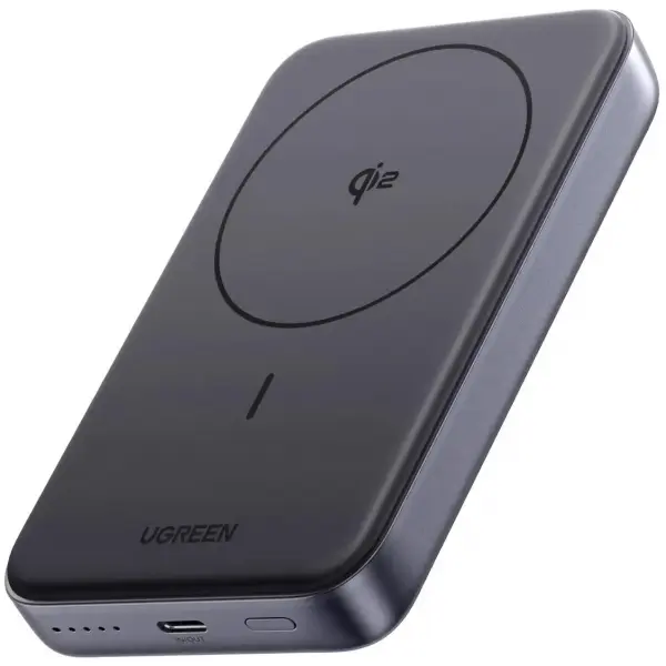 Baterie Externa UGREEN PB761, 10000mAh, 30W, PD + FQI, 1 x QI - 1 x USB-C, Gri