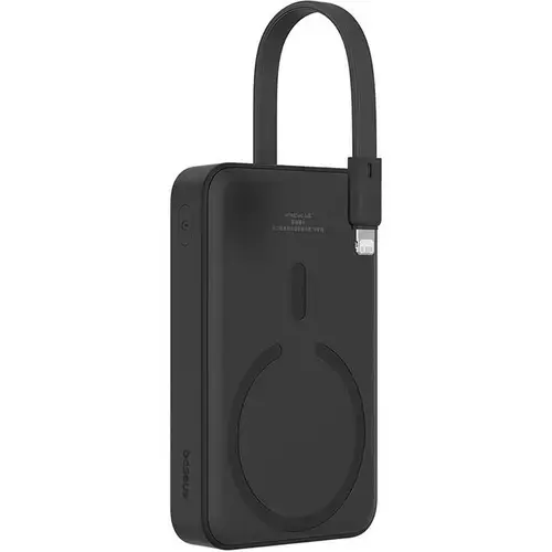 Baterie Externa Wireless Baseus Magnetic Mini P10022109113, 10000mAh, 20W, PD + FQI, 1 x Lightning - 1 x QI - 1 x USB-C (Negru)