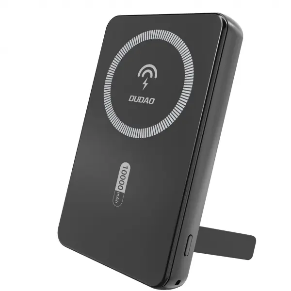 Baterie Externa Wireless Dudao K14S+, 10000mAh, 22.5W, QC + PD + FQI, 1 x QI - 1 x USB-A - 1 x USB-C, Neagra