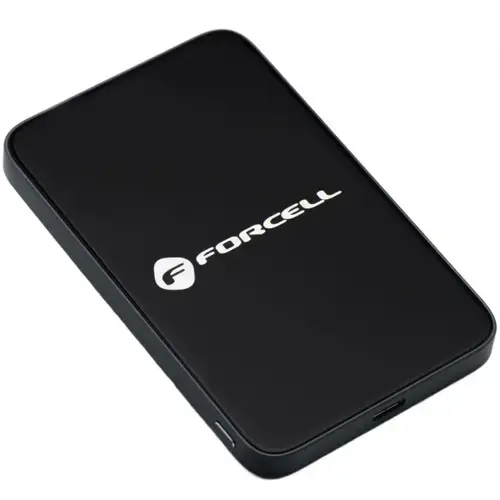 Baterie Externa Wireless Forcell F5K8, 5000mAh, 15W, PD + FQI, 1 x QI - 1 x USB-C (Negru)