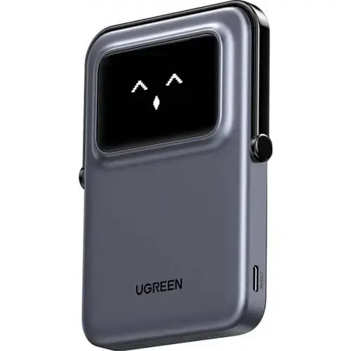 Baterie Externa Wireless UGREEN PB571 Uno, 5000mAh, 20W, PD + FQI, 1 x QI - 1 x USB-C, Gri