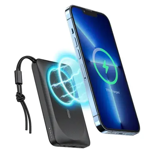 Baterie Externa Wireless Veger VP1151 / W1151, 10000mAh, 22.5W, QC + PD + FQI, 1 x QI, 1 x USB-A, 1 x USB-C (Negru)