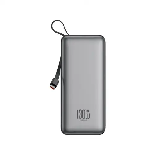 Baterie Externa XO Design PR268, 20000mAh, 130W, QC + PD, 1 x USB-A - 2 x USB-C (Gri)