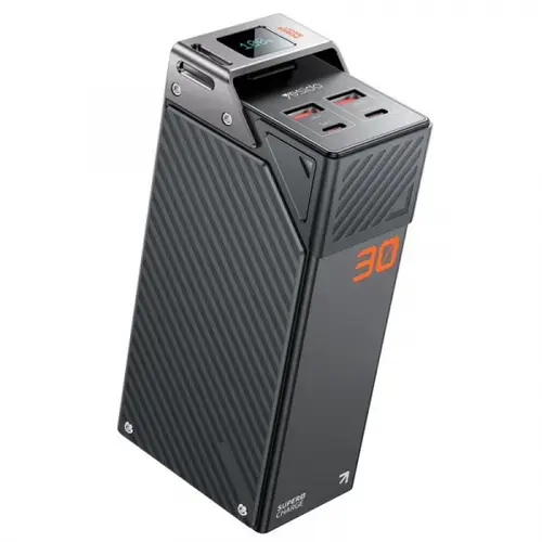 Baterie Externa Yesido YP62, 30000mAh, 22.5W, QC + PD, 2 x USB-A - 2 x USB-C (Negru)