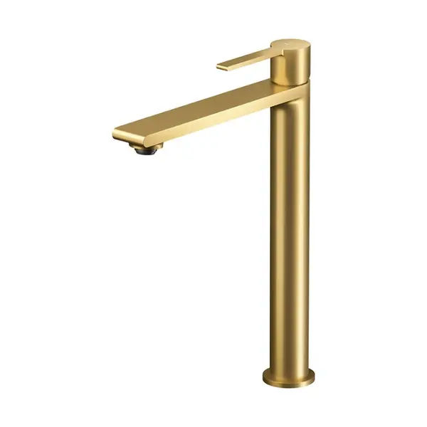 Baterie inalta pentru lavoar 297 mm, auriu periat, Cersanit Virgo