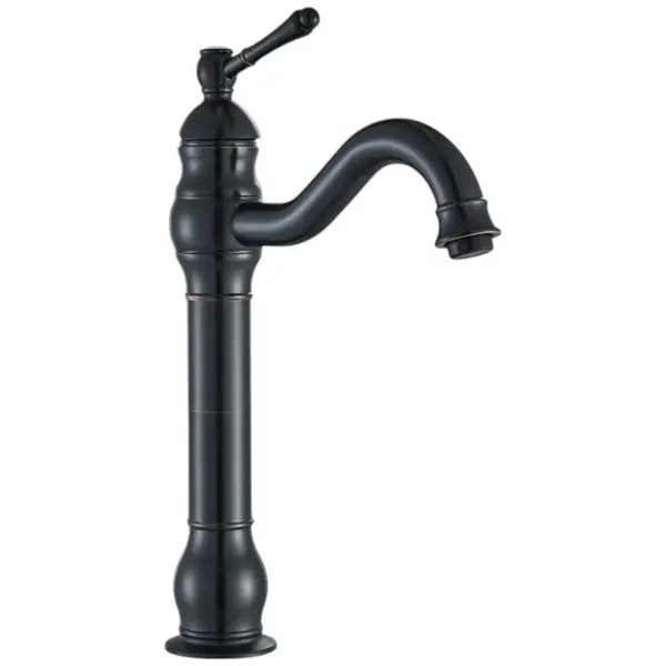 Baterie Lavoar Chiuveta Baie, BisDesign , Finisaj Negru Mat, Dimensiune 33 cm