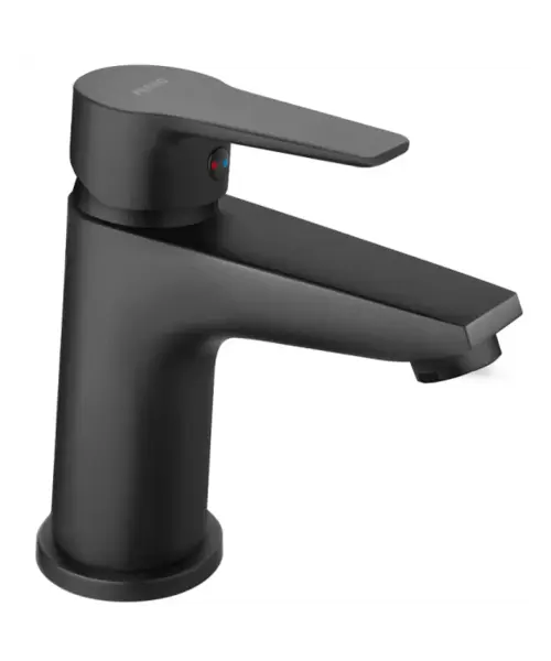 Baterie lavoar cu ventil clik-clack, negru mat, Ferro Ritto