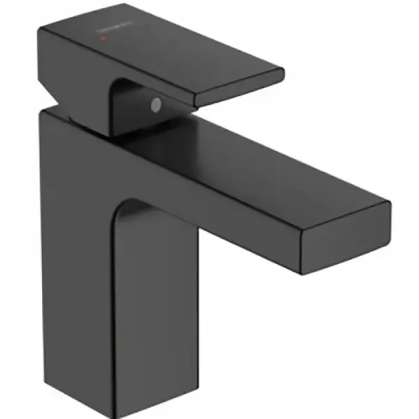 Baterie lavoar cu ventil inclus, negru mat, Hansgrohe Vernis Shape 70