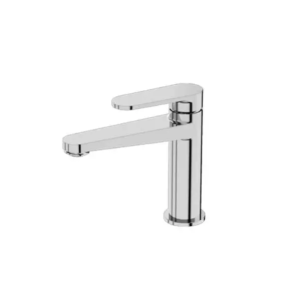 Baterie lavoar din alama sanitara, crom lucios, pipa fixa 15.7 cm, LaVita Coral