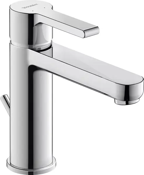 Baterie lavoar Duravit B.2 B21020001010, marime M, cartus ceramic, monocomanda, set evacuare cu tija, 165 mm, ventil, Crom lucios