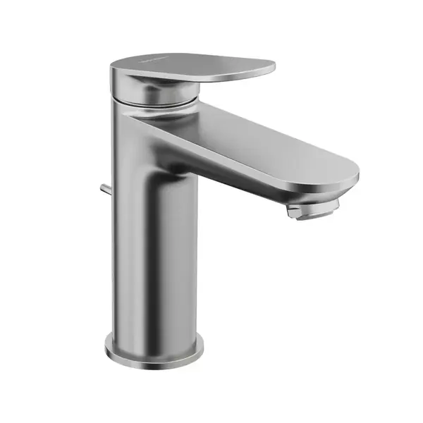 Baterie lavoar Duravit Wave WA1020001070, marime M, cartus ceramic, monocomanda, 171 mm, ventil, Otel satinat