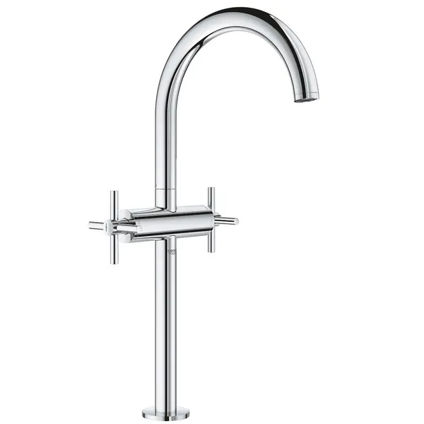 Baterie lavoar Grohe Atrio 21044003, 3/8 inch, marimea XL, dubla comanda, pivotanta, cartus ceramic, ventil push to open, crom
