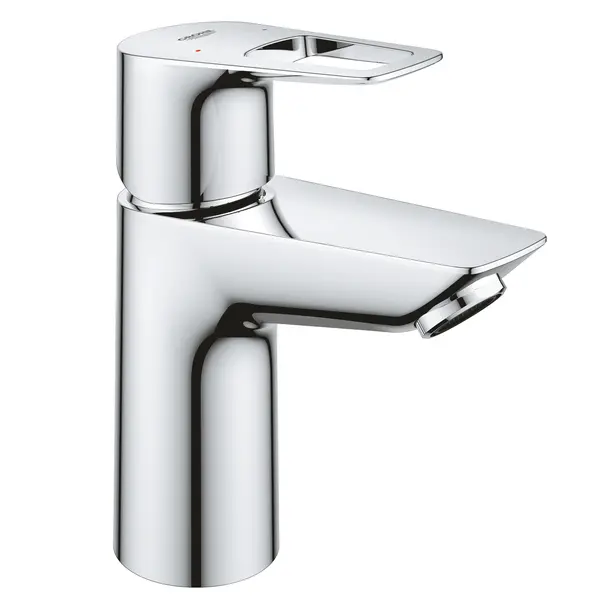 Baterie lavoar Grohe Bauloop 23878001, 3/8, monocomanda, marimea S, cartus ceramic, evacuare push to open, Argintiu