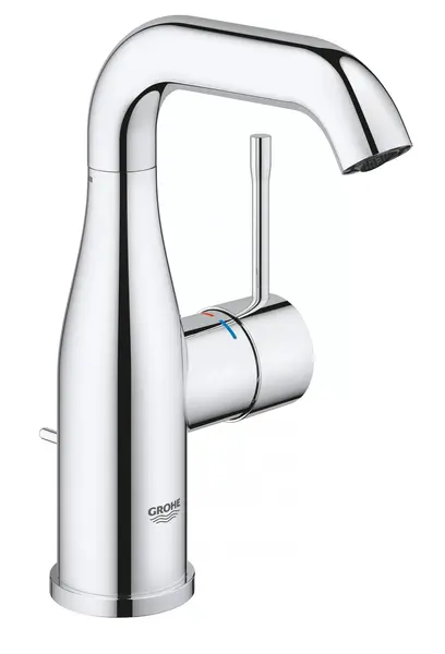 Baterie lavoar Grohe Essence 23462001, marimea M, monocomanda, pivotanta, cartus ceramic, evacuare cu tija, Crom lucios