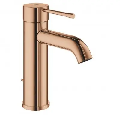 Baterie lavoar Grohe Essence 23589DA1, 1/2, monocomanda, marimea S, cartus ceramic, evacuare cu tija, lucios, Bronz