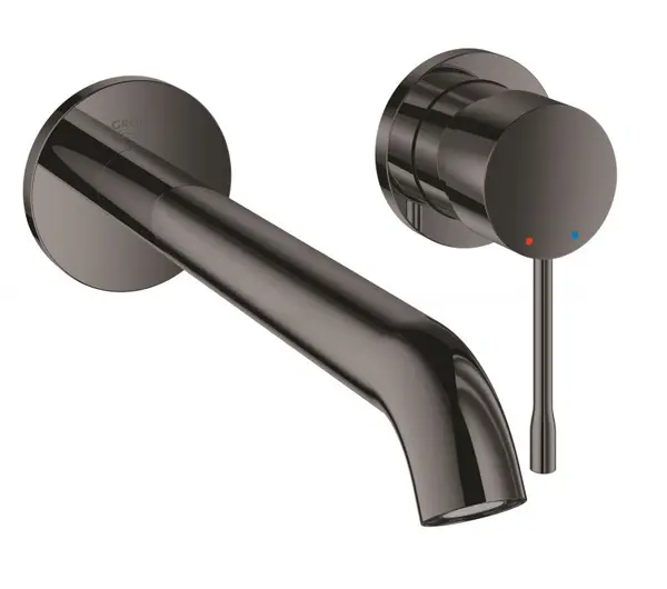 Baterie lavoar Grohe Essence 29193A01, 1/2 inch, pe perete, L 230 mm, necesita valva, lucios, Grafit