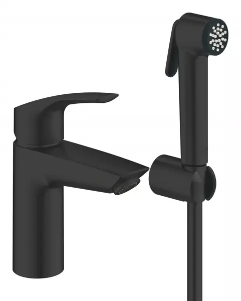 Baterie lavoar Grohe Eurosmart 231242433, marime S, 169 mm, dus igienic, Negru mat