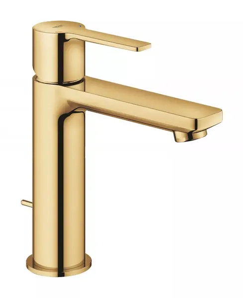 Baterie lavoar Grohe Lineare 32114GL1, marime M, 180 mm, ventil, Auriu lucios