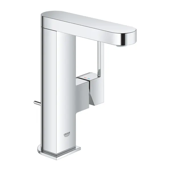 Baterie lavoar Grohe Plus 23871003, marimea M, monocomanda, cartus ceramic, pipa pivotanta, aerator, limitator, set evacuare inclus, crom