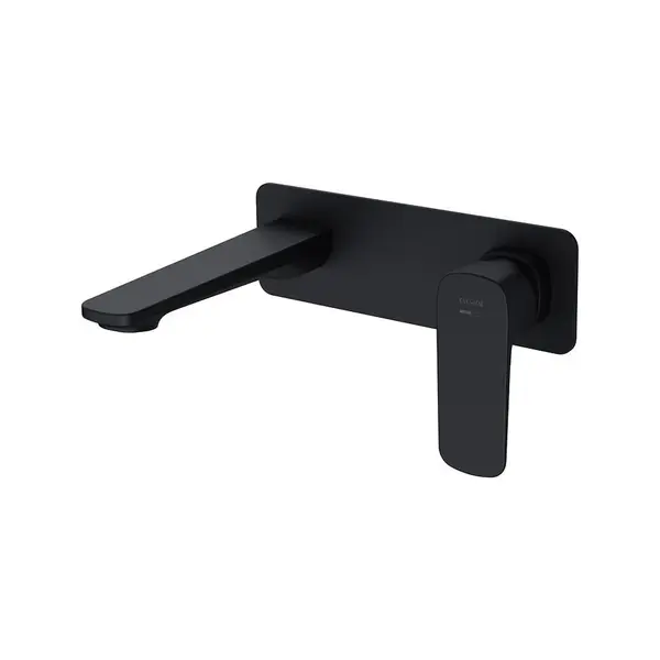 Baterie lavoar incastrata Cersanit Larga, corp incastrat inclus, negru mat