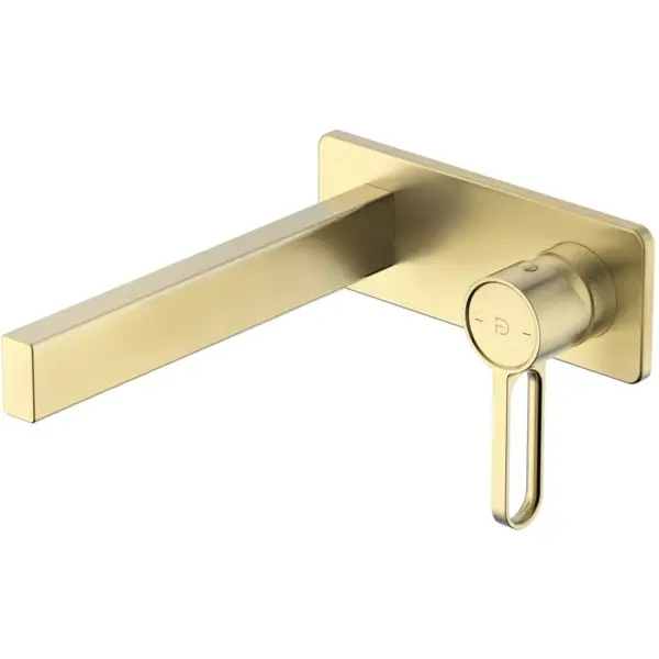 Baterie lavoar incastrata, corp incastrat inclus, auriu periat, FDesign Zaffiro