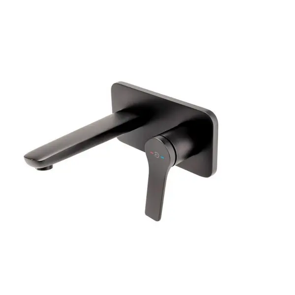 Baterie lavoar incastrata FDesign Seppia, corp incastrat inclus, negru mat