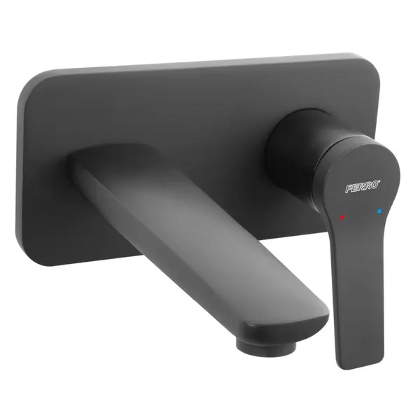 Baterie lavoar incastrata negru mat Ferro Stratos