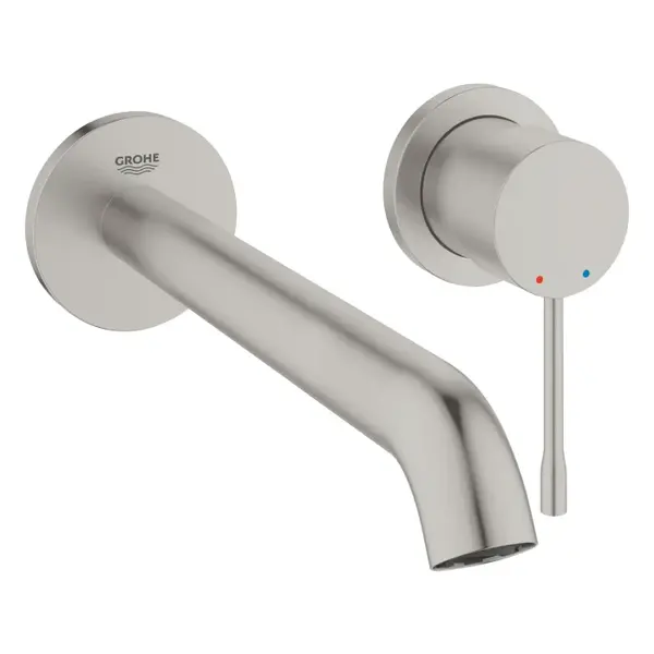 Baterie lavoar L incastrata, instalare cu 2 gauri, supersteel, Grohe Essence