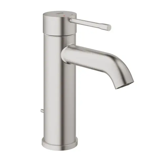 Baterie lavoar monocomanda cu ventil inclus, finisaj supersteel, Grohe Essence