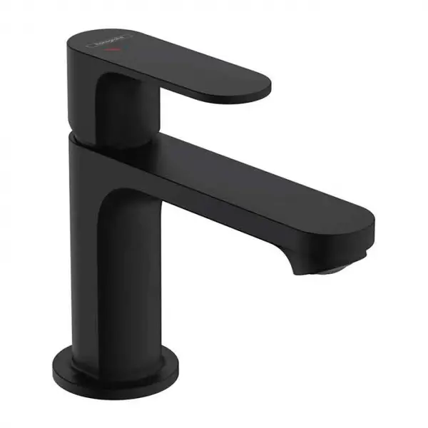 Baterie lavoar negru mat, tehnologie CoolStart, monocomanda, Hansgrohe Rebris S 80