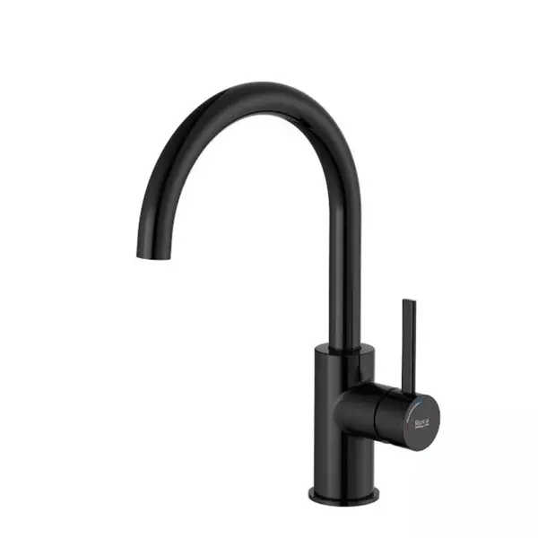 Baterie lavoar Roca ONA A5A4A9ECN0, L, 271 mm, pornire rece, ventil, lucios, Negru titan