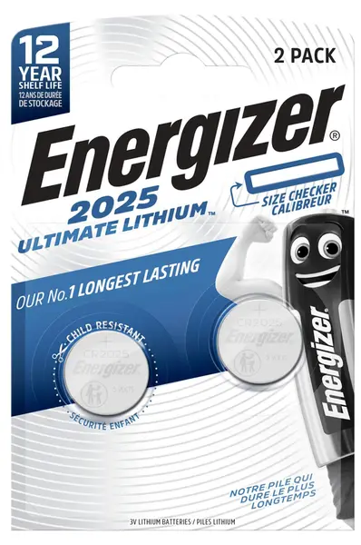 Baterie litiu Energizer - Ultimate CR2025, 2 buc.