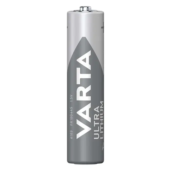 Baterie Litiu Varta 1.5V AAA R3, Dimensiuni 10.5 x 44.5 mm Blister 4, A0115447