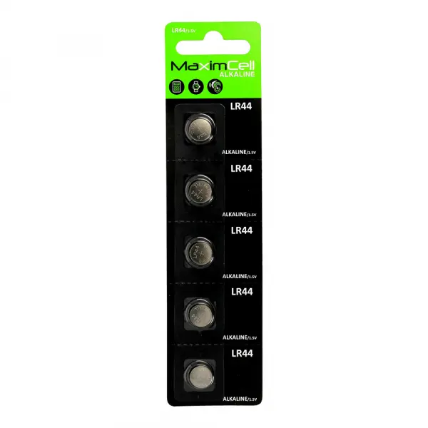 Baterie MaximCell, V13GA / LR44, Set 5 bucati