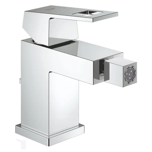 Baterie pentru bideu Grohe Eurocube cu Ventil 1 1/4, Cartus ceramic, limitator temperatura, Crom