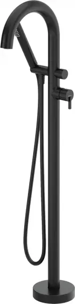 Baterie pentru cada freestanding, negru, cu set de dus, Deante Silia