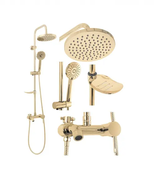 Baterie pentru dus Luis gold - H 105 cm