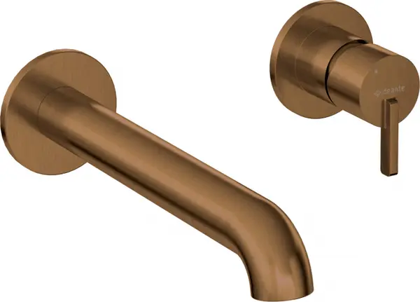 Baterie pentru lavoar, bronz, montaj ingropat, Deante Silia