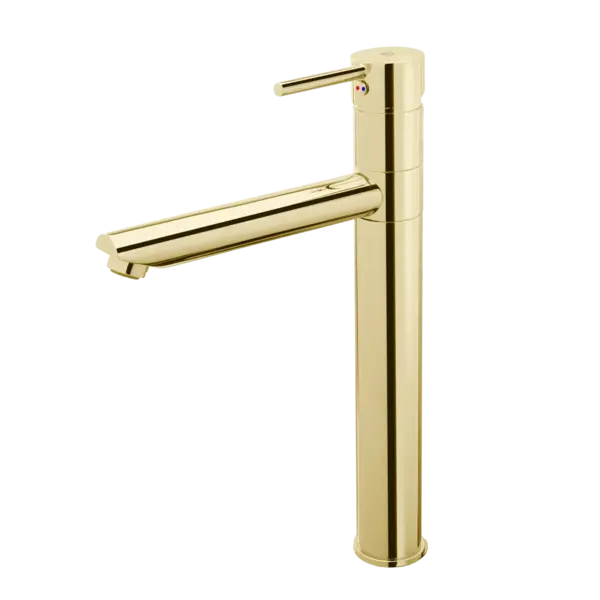 Baterie pentru lavoar cu ventil click-clack inclus, auriu, FDesign Flusso