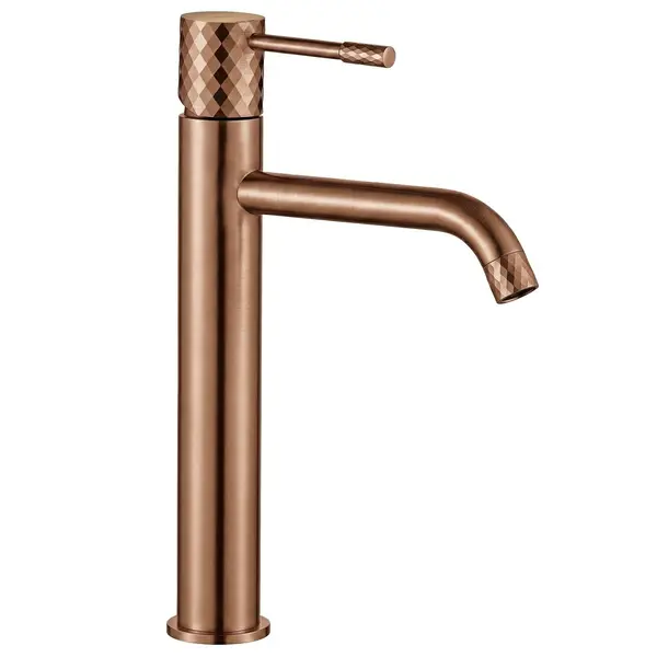 Baterie pentru lavoar Rea Lungo Diamond Brush Copper