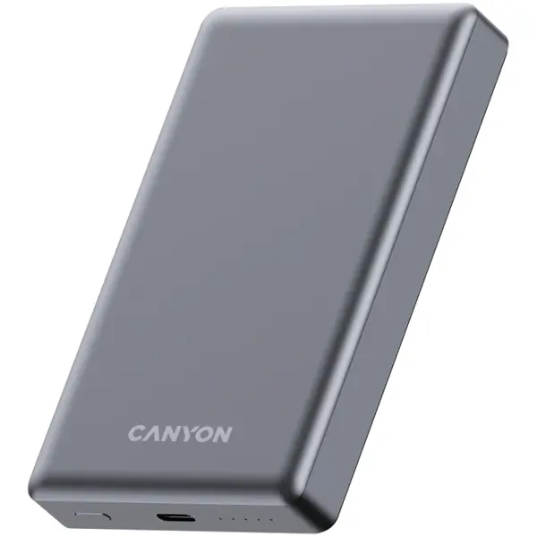 Baterie portabilă Canyon - OnPower 505 slim, 5000 mAh, Dark Grey
