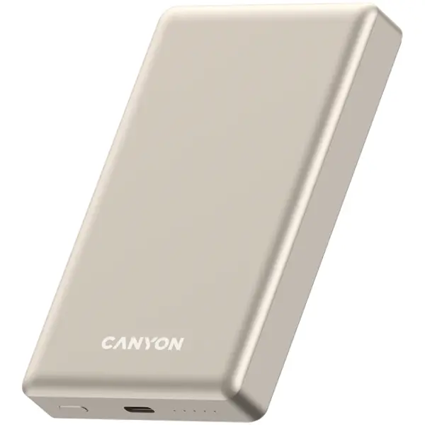 Baterie portabilă Canyon - OnPower 510 slim, 10000 mAh, Beige