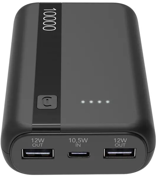 Baterie portabilă Cellularline - Essence Entry, 10000 mAh, negru