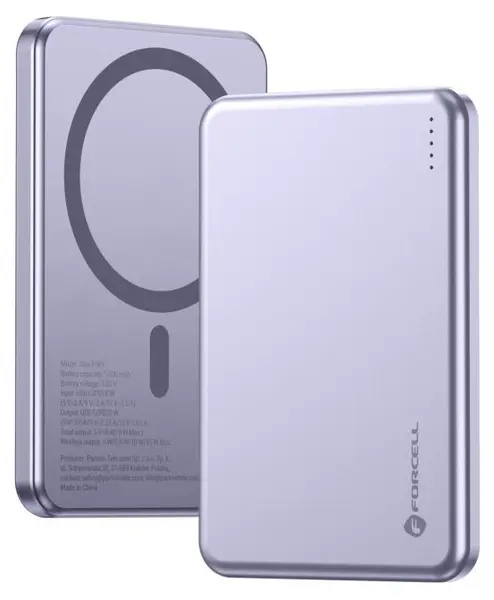 Baterie portabilă Forcell - F-Energy Slim F5K9, 5000 mAh, MagSafe, mov