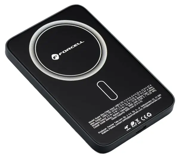Baterie portabilă Forcell - F-Energy SuperSlim F5K8, 5000 mAh, MagSafe, negru