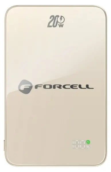 Baterie portabilă Forcell - F-Energy SuperSlim F5K8, 5000 mAh, MagSafe, bej