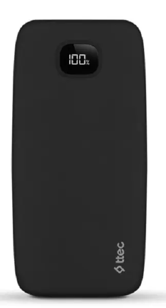 Baterie portabilă ttec - ChargeUp LCD, 20 000 mAh, negru